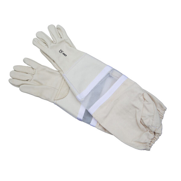 Gants d'apiculture en cuir avec bandeau d'aération