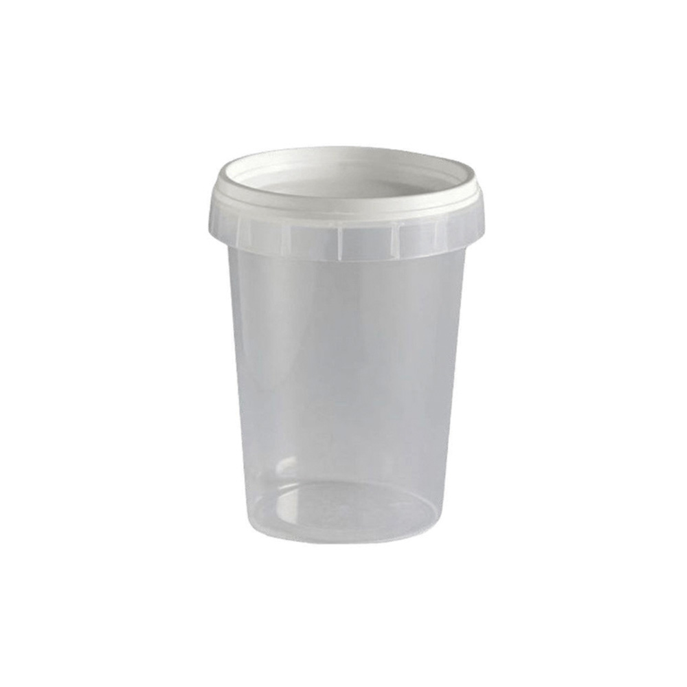 Carton de pots plastiques 250g avec couvercle inviolable sans impression (x300)