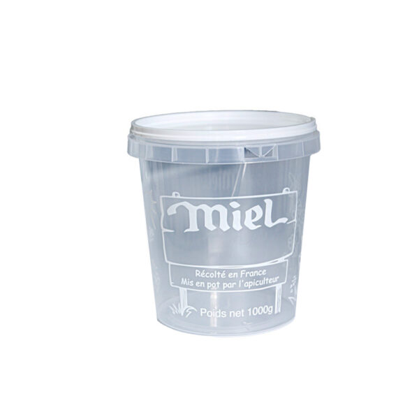 Carton de pots plastiques 1kg avec couvercle inviolable (x300)