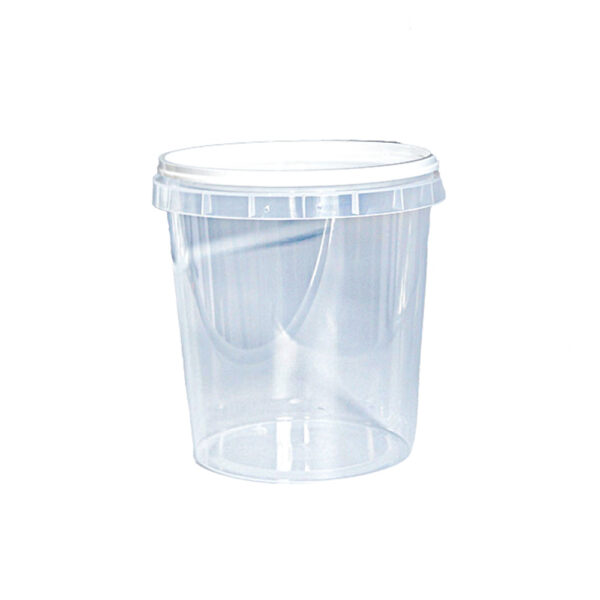 Carton de pots plastiques 1kg avec couvercle inviolable sans impression (x300)