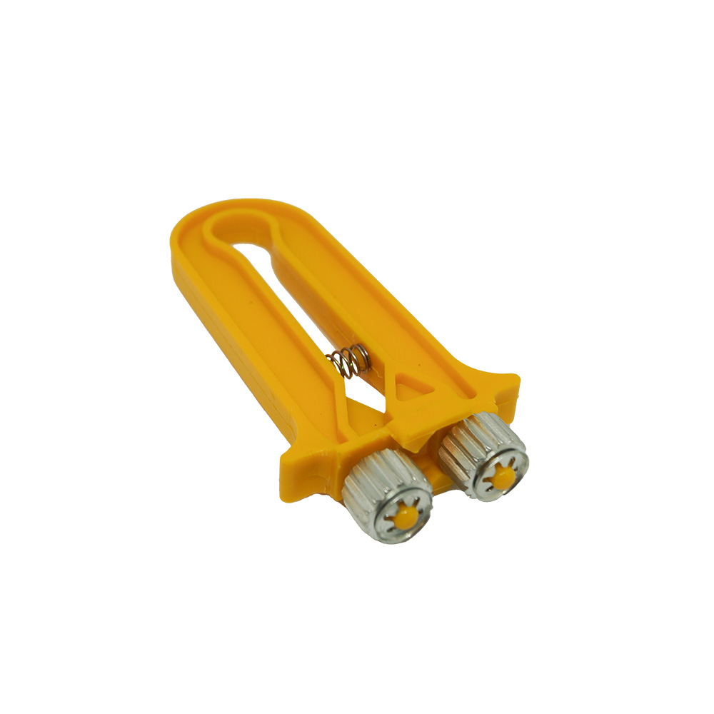 Roulette Zig Zag poignée plastique jaune/rouge – Image 2