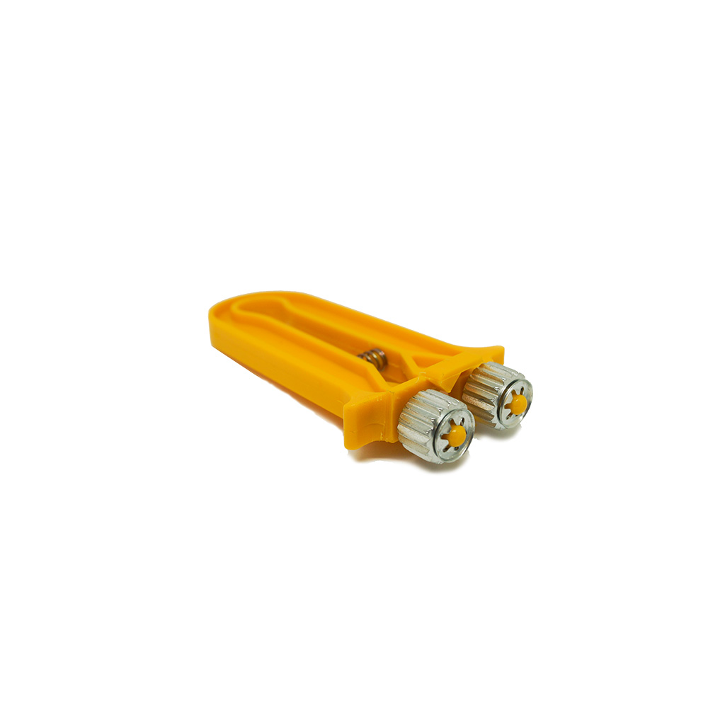 Roulette Zig Zag poignée plastique jaune/rouge – Image 3