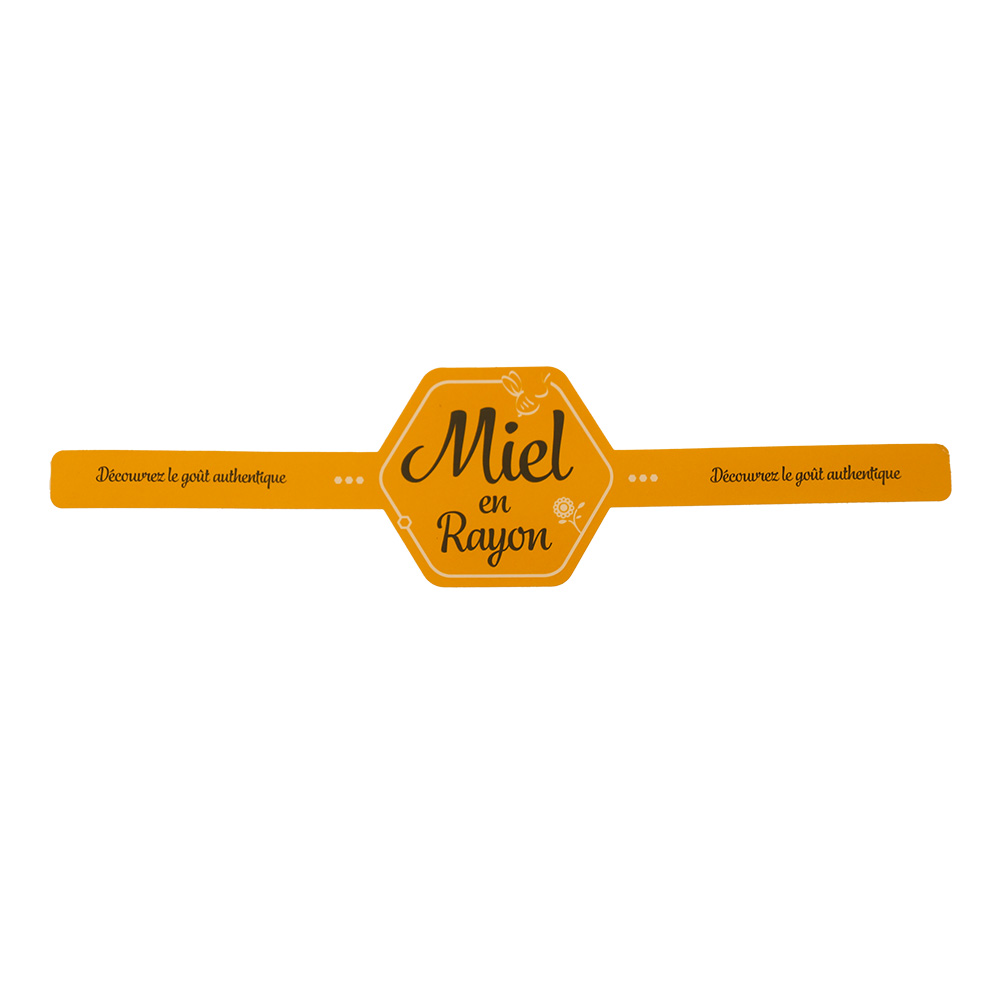100 étiquettes adhésives "Miel en rayon" 340x30mm