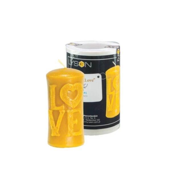 Moule en silicone pour bougie cylindre Love (H: 10,5 cm)
