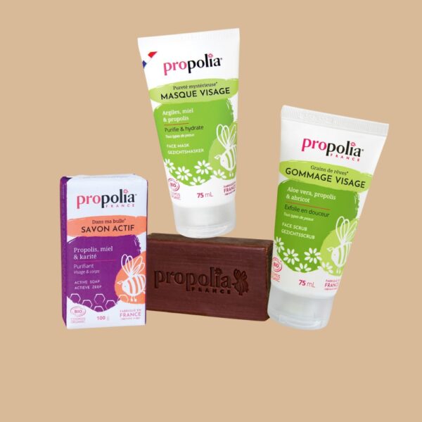 Coffret beauté visage Gommage, Masque et Savon Actif