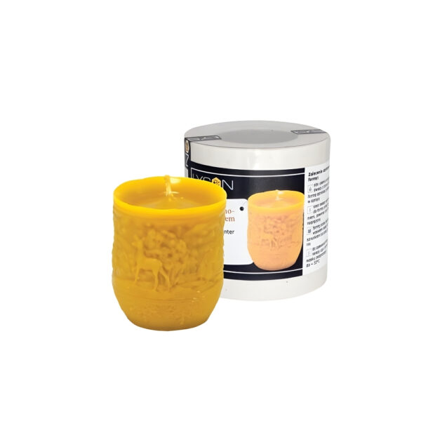 Moule en silicone pour bougie avec paysage hivernal (H: 8 cm)