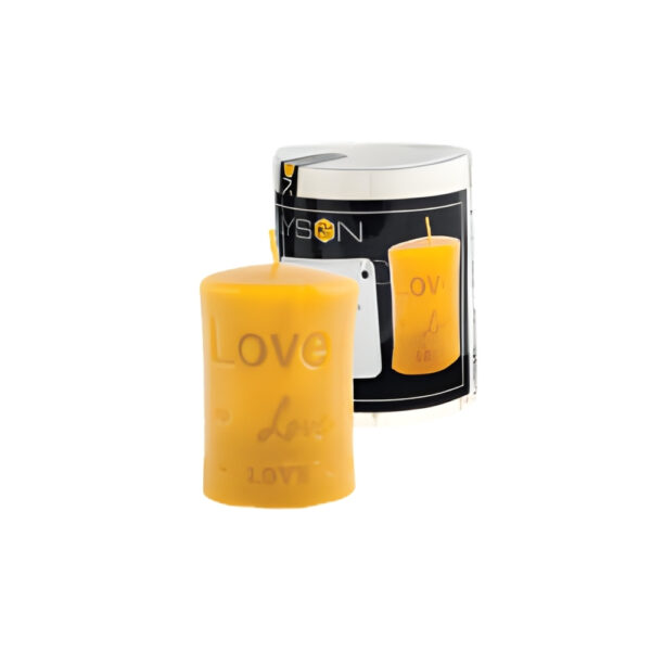 Moule en silicone pour bougie cylindre "LOVE" (H: 9 cm)