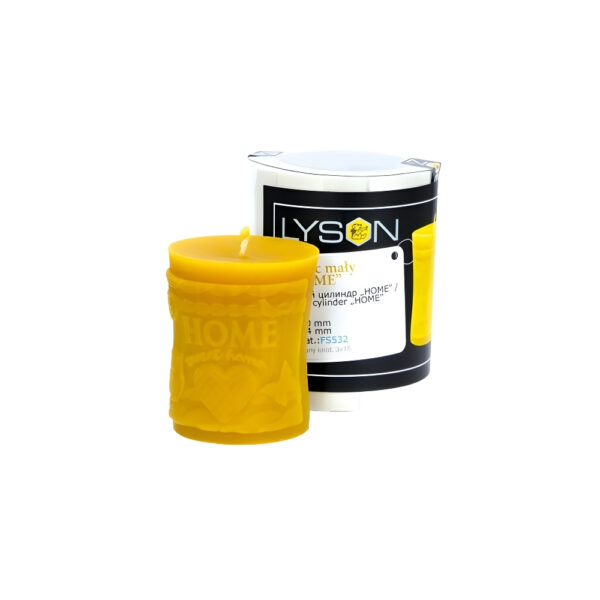 Moule en silicone pour bougie cylindre "HOME" (H: 7,8 cm)