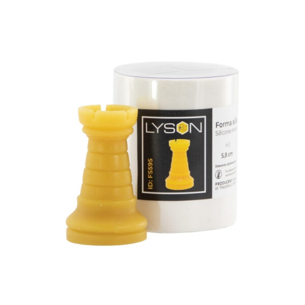 Moule en silicone pour bougie Echec tour (H: 5,8 cm)